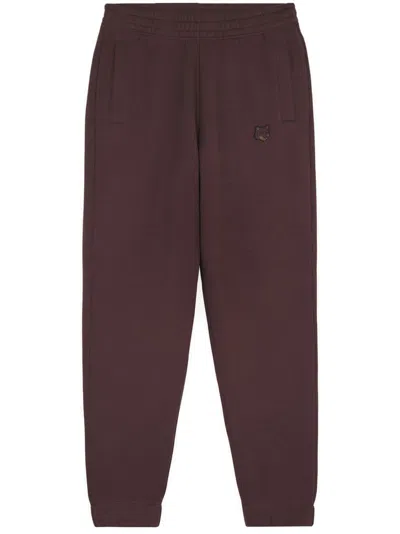 Maison Kitsuné Logo-print Track Pants In Red