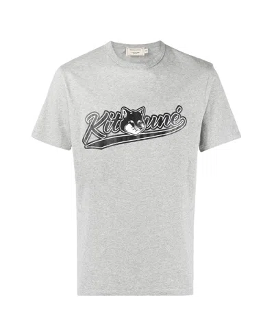 Maison Kitsuné Logo Printed T-shirt In White