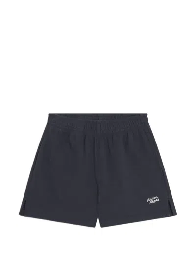 Maison Kitsuné Logo Shorts In Blue
