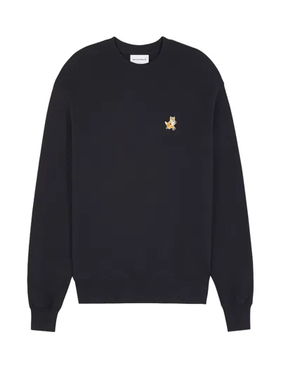 Maison Kitsuné Logo Sweatshirt In Black