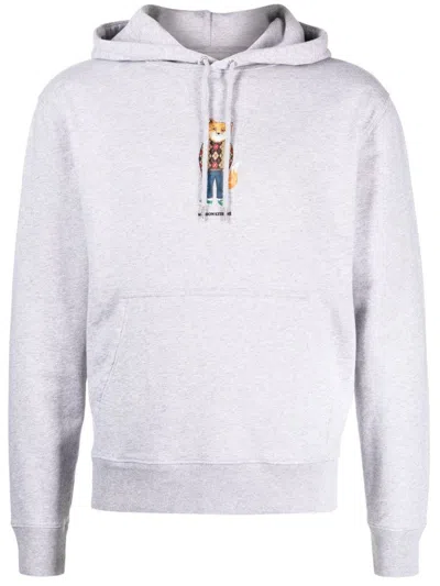 Maison Kitsuné Logo Sweatshirt Clothing In Grey