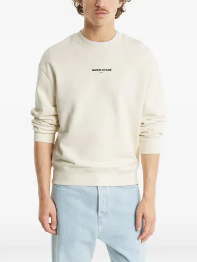 Maison Kitsuné Paris Comfort Sweatshirt In Cotton Fleece In Neutral