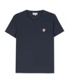 Maison Kitsuné Navy Fox Head Patch Regular T-shirt In Black