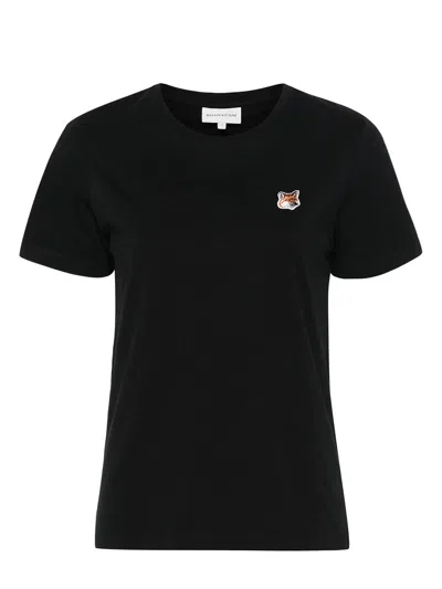Maison Kitsuné Logo T-shirt In Black