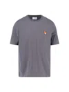 Maison Kitsuné Fox Head Patch Regular T-shirt In Gray