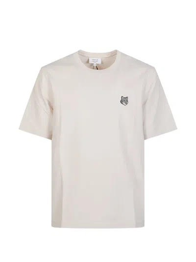 Maison Kitsuné Logo T-shirt In Neutral