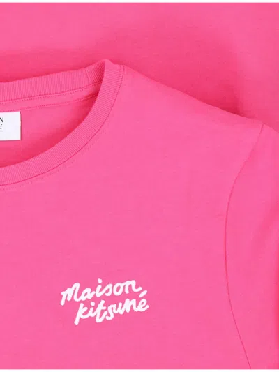 Maison Kitsuné Logo T-shirt In Pink