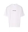 Maison Kitsuné White T-shirt With Logo Lettering Printed On The Front In Cotton Man In White