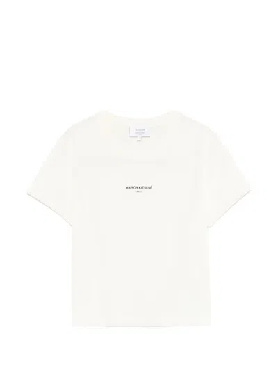 Maison Kitsuné Logo T-shirt In White