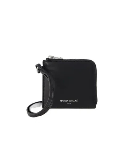 Maison Kitsuné Logo Wallet In Black