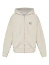 Maison Kitsuné Bold Fox Head Comfort Hooded Jacket In Neutrals