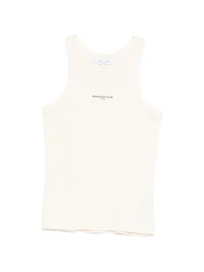 Maison Kitsuné Logo-detail Tank Top In Neutral