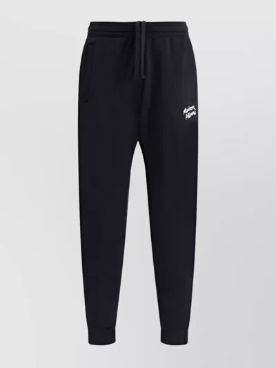 MAISON KITSUNÉ LOGOED SPORTY SWEATPANTS WITH RIBBED CUFFS