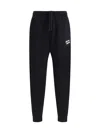 Maison Kitsuné Logoed Sporty Sweatpants With Ribbed Cuffs In Black/white