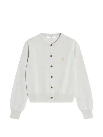 Maison Kitsuné Logo-patch Cardigan In White