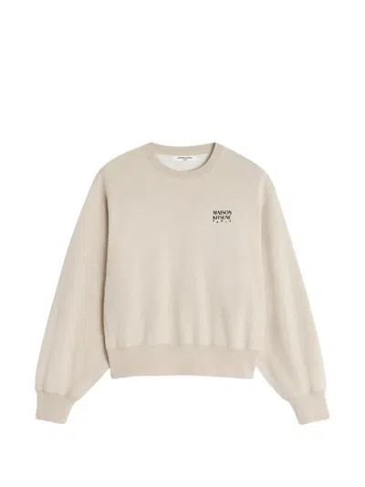 Maison Kitsuné Logo-print Sweatshirt In Neutral