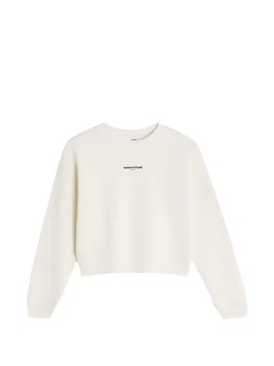 Maison Kitsuné Logo-print Sweatshirt In Neutral
