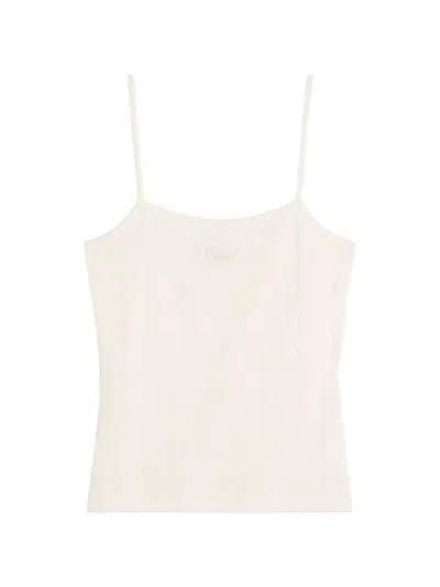 Maison Kitsuné Logo-print Top In Neutral