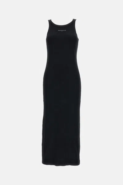 Maison Kitsuné Long Knitted Dress In Black