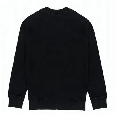 Maison Kitsuné Long-sleeve Black Crewneck Sweatshirt With Ribbed Cuffs