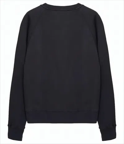MAISON KITSUNÉ LONG-SLEEVE BLACK T-SHIRT WITH CLASSIC CREW NECKLINE AND RELAXED FIT