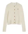 Maison Kitsuné Profile Fox-embroidered Button Cardigan In Multi