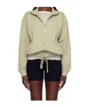 Maison Kitsuné Green Baby Fox Patch Zipped Sweatshirt In Nude