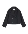 Maison Kitsuné Long Sleeve Coat In Black