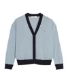 MAISON KITSUNÉ BABY FOX PATCH BI-COLOUR CARDIGAN