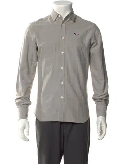 Pre-owned Maison Kitsuné Long Sleeve Shirt In Gray