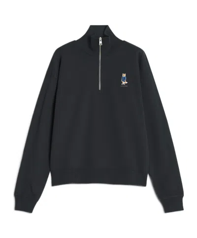 MAISON KITSUNÉ EMBROIDERED-LOGO SWEATSHIRT