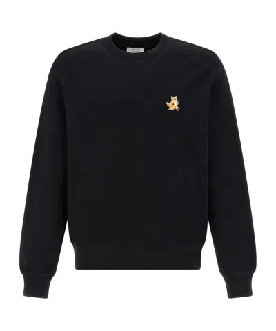 Maison Kitsuné Long Sleeve Sweatshirt In Black