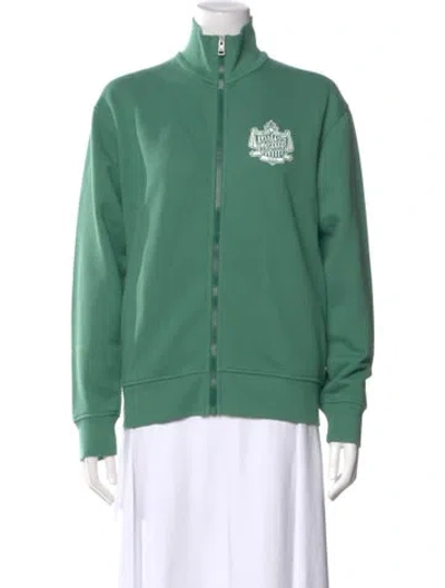 Pre-owned Maison Kitsuné Long Sleeve Top In Green