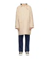 Maison Kitsuné Long-sleeved Button-down Coat In Nude