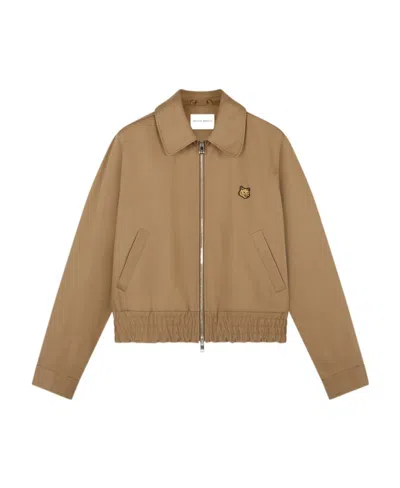 Maison Kitsuné Long-sleeved Casual Jacket In Brown