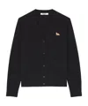 Maison Kitsuné Maison Kitsune 'baby Fox' Cardigan In Black