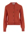 MAISON KITSUNÉ MAISON KITSUNÉ BOLD FOX HEAD PATCH KNIT CARDIGAN