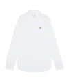 Maison Kitsuné Button Down Classic Shirt With Institutional Fox H Clothing In White
