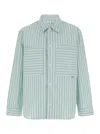 MAISON KITSUNÉ MAISON KITSUNÉ LONG SLEEVED STRIPED OVERSHIRT