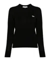 Maison Kitsuné Baby Fox-patch Sweater In Black
