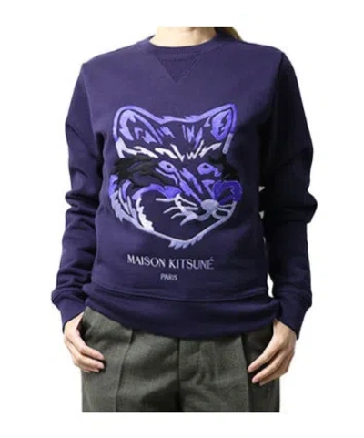 Maison Kitsuné Long-sleeved Sweater In Black