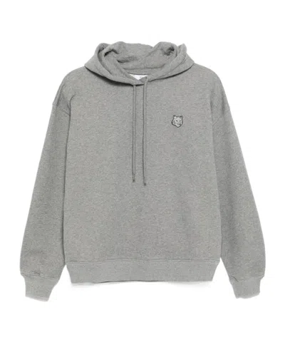 Maison Kitsuné Long-sleeved Sweater In Gray