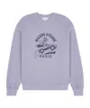 Maison Kitsuné Man Sweatshirt Lilac Size S Cotton In Gray