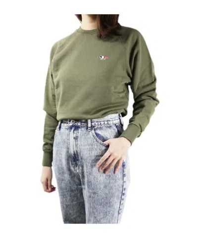 Maison Kitsuné Long-sleeved Sweater In Green