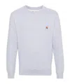 Maison Kitsuné Gray Fox Head Patch Regular Sweatshirt In White