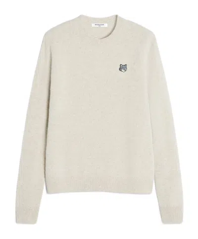 Maison Kitsuné Long-sleeved Sweatshirt In Brown