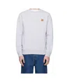 Maison Kitsuné Gray Fox Head Patch Regular Sweatshirt In White