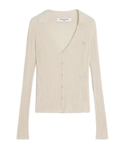 Maison Kitsuné Long-sleeved Knitwear In White
