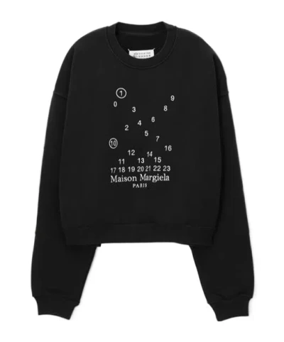 Maison Kitsuné Long-sleeved Sweatshirt In Black