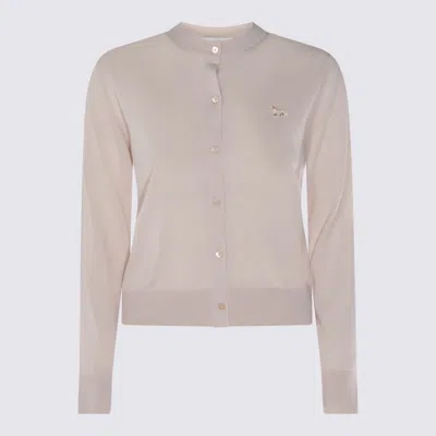 Maison Kitsuné Beige Cotton Knitwear In Grey